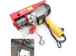 Argano Elettrico Per Cavi - Argano Per Cavi - 220 V - 1300 W - Capacità Di Carico 800 Kg - Per Garage Magazzino Fabbrica - Rosso