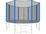 Rete Di Sicurezza Per Trampolino 305 Cm - Rete Di Ricambio Per Struttura Rotonda - Resistente Alle Intemperie - Zip Bidirezionale - Giallo