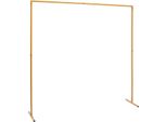 Arco Nuziale Rettangolare - Cornice Di Sfondo/Traliccio Da Giardino - Ferro - 200 X 200 Cm - Per Piante Rampicanti - Arancione
