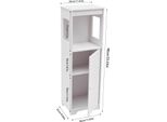 Mobiletto Da Bagno - Mobiletto Con Ripiani - Pvc - Dimensioni 28×25×90 Cm - Circa 2,5 Kg Per Piano - Necessario Il Montaggio - Bianco