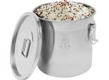 Contenitore - Contenitore Per Riso E Cereali - Ermetico - Capacità 21 Litri - Acciaio Inox 304 - Ecologico - Facile Da Pulire - Versatile - Nero
