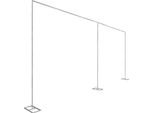 Fondale Per Matrimonio - Set Di Supporti - Arco Quadrato In Metallo - Resistente - 6 X 3 M - Xl - Argento