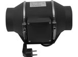 Ventilatore Tubolare - Ventilatore Di Scarico In Linea - Ø100 Mm - 220 V - Per La Casa E L'ufficio - Nero