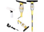 Set Lavavetri - Lavavetri Elettrico - Manico Telescopico E Flacone Spray - Labbro Tergivetro Da 280 Mm - Per Finestre, Specchi, Piastrelle, Vetro - Giallo