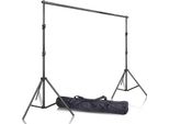 Supporto Per Lo Sfondo Dello Studio Fotografico - Sistema Di Sfondo - Altezza Regolabile 2,0-2,6 M - Larghezza Regolabile 2-3 M - Alluminio - Dimensioni 3 X 2,6 M - Nero