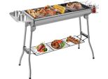 Barbecue A Carbonella - Portatile E Pieghevole - Lega Di Alluminio - Cromato - Facile Da Pulire - - Per Campeggio E Picnic