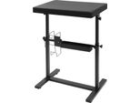 Bracciolo Per Tatuaggi - Supporto Regolabile In Altezza - Cuscinetto Inpoliuretanocon Schiuma 60×40×6 Cm - Altezza 66-98 Cm - Portata 50 Kg - Struttura In Ferro, Verniciata A Spruzzo - Nero