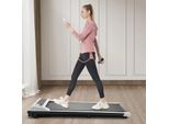 Tapis Roulant Elettrico - Pedana 2 In 1 - Fino A 6 Km/H - Camminata E Jogging - Per Il Fitness Domestico - Bianco