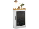 Sobuy KMB43-W, Scaffale Per Bambini Con Lavagna, Libreria E Portagiochi, Grigio Chiaro