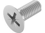 Seccaro Vite A Testa Svasata M6 X 14 Mm, Acciaio Inox V2A Va A2, Din 965, Intaglio A Croce / Pz, 20 Pezzi