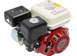 Motore A Benzina - 4 Tempi, Raffreddato Ad Aria - 212 Cm³ - 3000 W 7,5 Cv - 3600 Giri/Min - Albero Motore Da 2 Cm - Avviamento A Strappo - Accensione A Transistor - Rosso