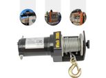 Argano Elettrico Per Cavi - 12V Dc 0,4 Kw - Forza Di Trazione 900 Kg - Forza Di Sollevamento 200 Kg - Impermeabile IP67 - Velocità 4 M/Min - Motore In Rame - Nero