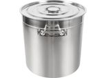 Pentola In Acciaio Inox - Pentola Per Zuppa E Carne - Grande Capacità - Con Coperchio E Manici - Per Stufare, Cucinare E Tenere In Caldo