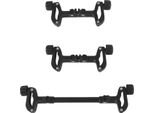 Connettori Per Passeggini - Set Di 3 Adattatori A Clip - Adattamento Universale - Regolabile - Per Passeggini Gemelli/Doppi - Compatibile Con Il 95% Dei Passeggini - Nero