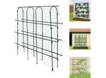 Arco Da Giardino - Traliccio Per Piante Rampicanti - Metallo - Con Rete - Struttura Robusta - Nero