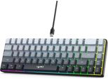 Tastiera Da Gioco Rgb - Cablata 61 Tasti - Capacitiva - Anti-Ghosting - Tasti Programmabili - Layout Inglese - Usb - Nero