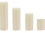 Colonne Cilindriche Pieghevoli In Cartone - Colonna/Pedistallo Per Fiori - Set Di 4 40/60/80/100 Cm - Per Il Tavolo Dei Matrimoni E Dei Dolci - Bianco