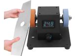 Mini Sega Da Banco - Potenza 350 W - Velocità 0-6000 Giri/Min (7 Livelli) - Angolo 0-90° - Profondità Di Taglio 1 Cm - Nastro Abrasivo 38×3 Cm - Voltaggio 24 V - Nero