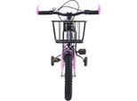 Bicicletta Per Bambini - Ruote Da 35 Cm - Ruote Da Allenamento - Cestino E Sellino Posteriore - Doppio Freno A V - Telaio In Acciaio - Forcella In Acciaio - Per 3-6 Anni - Rosa