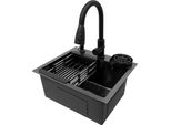 Lavello - Monovasca - Acciaio Inox - 45 X 40 Cm - Con Rubinetto - 1 Foro Per Rubinetto