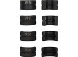 Ganasce Per Tubi - V15/18/22/28 Mm - Set Di 4 - Per Tubi Di Rame - Acciaio Cr45 - Temprato Ad Alta Temperatura, Nero