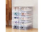 Scatole Per Scarpe Da 20 Pezzi - Scatole Per Scarpe - Impilabili - Pieghevoli - Plastica Trasparente - Rettangolare - Bianco