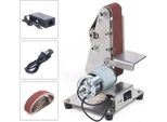 Mini Levigatrice E Lucidatrice A Nastro - Levigatrice A Nastro - 100 W - Velocità Infinitamente Variabile 4500-9000 Giri/Min - Nastro Abrasivo 330×30 Mm - Elettrica - Bianco