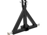 Gancio Di Traino Del Trattore - Attacco A 3 Punti/Tre Punti - Ferro Di Alta Qualità - Robusto Telaio Triangolare - 3 Bulloni - Montaggio Facile - Nero