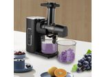 Slow Juicer A Freddo - Spremiagrumi Elettrico - Grande Capacità - Forza Di Pressatura Regolabile - Piedini Antiscivolo - Facile Da Pulire - Nero