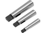 Bussole Di Riduzione Del Cono Morse - Set Di Adattatori - 3 Pezzi MK4-3 MK3-2 MK2-1 - Metallo Duro - Per Tornio - Argento