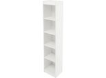Scaffale - Scaffale Portaoggetti - 5 Livelli - Dimensioni 30×24×152 Cm - Mdf, Spessore 11 Mm - Montaggio Facile - Bianco