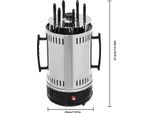 Grill Elettrico Verticale - SW-6 Grill Per Rosticceria - 1000 W - Acciaio Inox - Rotazione Automatica - Per Kebab E Shawarma - Nero