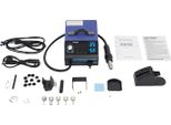 Stazione Di Saldatura Per Rilavorazioni - Pistola Ad Aria Calda E Saldatore 3 In 1 - Display Lcd - Per Riparazioni Elettroniche - Blu