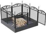 Recinto Per Cani - Box Per Cuccioli - 8 Pannelli - Ferro - Pieghevole - Con Porta - Resistente - Tappetino Per Lettiera Incluso