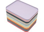 Vassoi Per Alimenti - Vassoi Per La Conservazione - Confezione Da 20 - Rettangolari - Colorati - Per Feste E Catering - Eco-Friendly