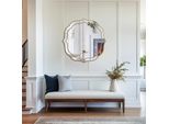 Specchio Decorativo Da Parete - Stile Veneziano - Cornice Smussata, Vetro, Per Camera Da Letto/Disimpegno - Oro