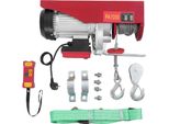 Paranco Elettrico A Fune - Argano Elettrico A Fune - 1 T/500 Kg (Doppia Linea/Singola Linea) - 220V 50Hz - Altezza Di Sollevamento 12 M/6 M - Radiocomando