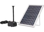Pompa Solare Per Fontane - Set Di Pompe Per Laghetti - Con Pannello Solare - 17V/10W - 1000 L/H - Impermeabile - Mini - Giardino/Stagno/Piscina - Nero