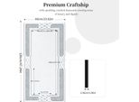 Specchio Crushed-Diamond - Specchio Da Parete - 120X60 Cm - Rettangolare - Cornice Con Rottura Di Cristallo - Montaggio A Parete - Vetro - Argento