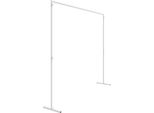 Cornice Per Arco A Palloncino - Quadrato 2 X 2 M - Altezza Regolabile - Ferro - Interno/Esterno - Per Matrimonio/Festa - Montaggio Facile - Bianco