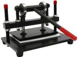Macchina Manuale Per Il Taglio Di Pelle/Tessuti - Punzone/Clicker - Forza Di Pressatura 2 T - Corsa 15 Mm - Superficie Di Taglio 26×16 Cm - Spessore Materiale 0-100 Mm - Nero