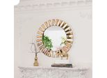 Specchio Da Parete Sun Mirror - Specchio Veneziano Rotondo - Grande - Decorativo Per Corridoio, Ingresso, Bagno - Vetro - Montaggio A Parete - Oro