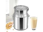 Contenitore Per Alimenti In Acciaio Inox - Secchio 5 L - Ermetico - Acciaio Inox 201, Guarnizione In Silicone - Per Latte, Cereali E Muesli - 17×22 Cm, Coperchio Ø 15 Cm - Argento