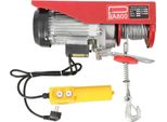 Argano Elettrico A Fune - Paranco A Fune - 220 V 1300 W - Fune Singola/Doppia - Per Cantieri E Officine