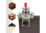 Dima Di Foratura - Dima Di Foratura Per Legno - Multifunzionale 3 In 1 - Guida Alla Foratura - Set Di Punte Da 5/8/10 Mm - Foratura Di Precisione - Argento