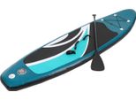Set Sup Gonfiabile - Stand Up Paddle Board - 305×76×10 Cm - Ponte Antiscivolo - Capacità 150 Kg - 12-15 Psi - Pompa, Pagaia, Pinna - Giallo
