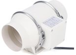 Ventilatore Da Condotto - Ventilatore Di Scarico Per Bagno - 220 V Ac - Funzionamento Silenzioso - Per Bagno Cucina Wc - Montaggio A Parete/Condotto - Bianco