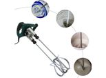 Miscelatore Elettrico Per Malta - Miscelatore A Pale - 1800 W - 6 Velocità - Attacco M14 - Spina Ue - Cavo Da 2 M - Doppia Impugnatura - Verde