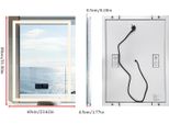 Specchio Da Bagno - Specchio Da Parete A Led - Altoparlante Bluetooth - Funzionamento A Sfioramento - Illuminazione Anteriore E Posteriore - Antiappannamento - 60X80 Cm - Bianco