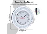 Orologio Da Parete A Specchio Rotondo - Orologio Da Parete - Diametro 60 Cm - Movimento Silenzioso Al Quarzo - Moderno - Lancette Analogiche - Argento